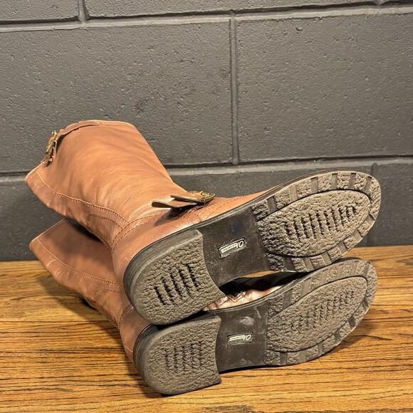 Civico 10 Brown Leather Mid Calf Engineer Biker Boots Women’s 7.5 - Picture 8 of 8